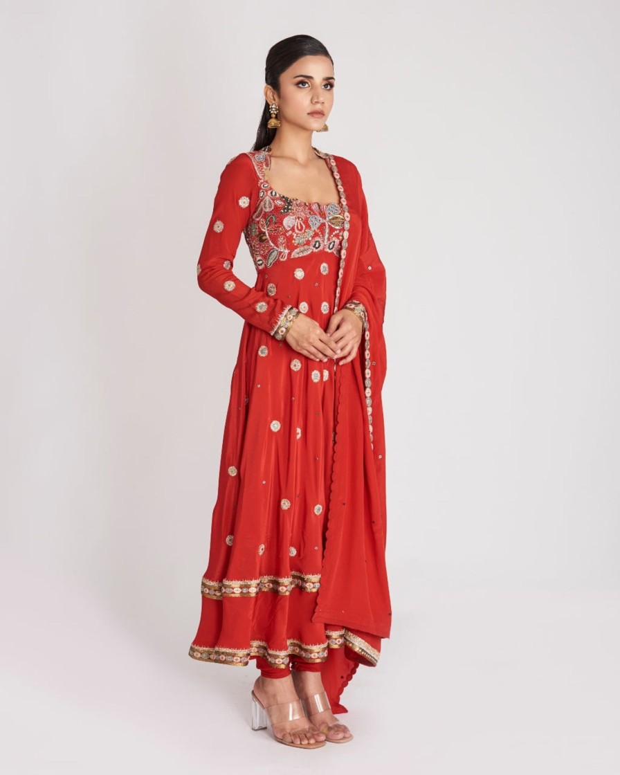 Womens Aisha Rao | Sindura Anarkali Set