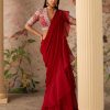 Womens Ridhi Mehra | Red Ochre Belle Sari Set