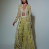 Bridal Ritika Mirchandani | Lime Green Embroidered Jacket And Sharara Set