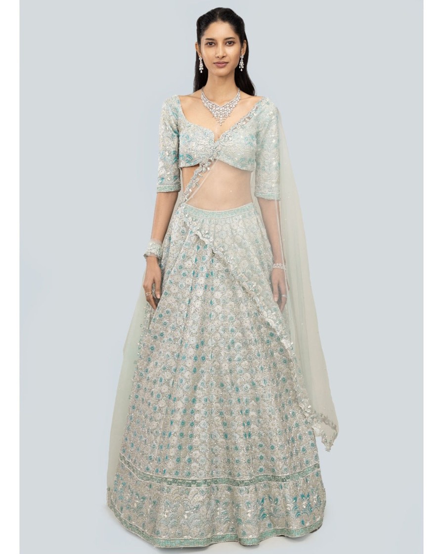 Bridal Aisha Rao | Blue Layla Lehenga Set