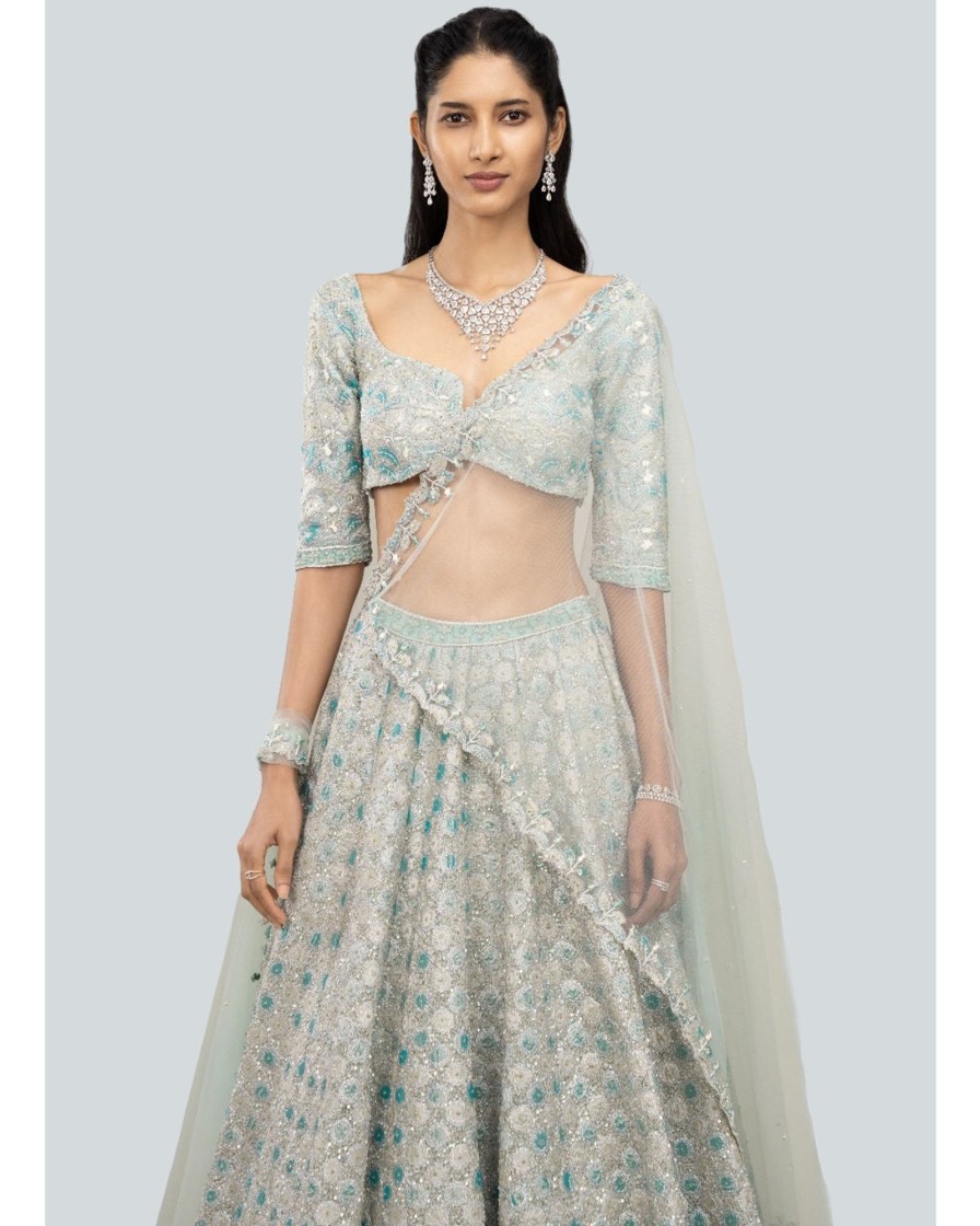 Bridal Aisha Rao | Blue Layla Lehenga Set