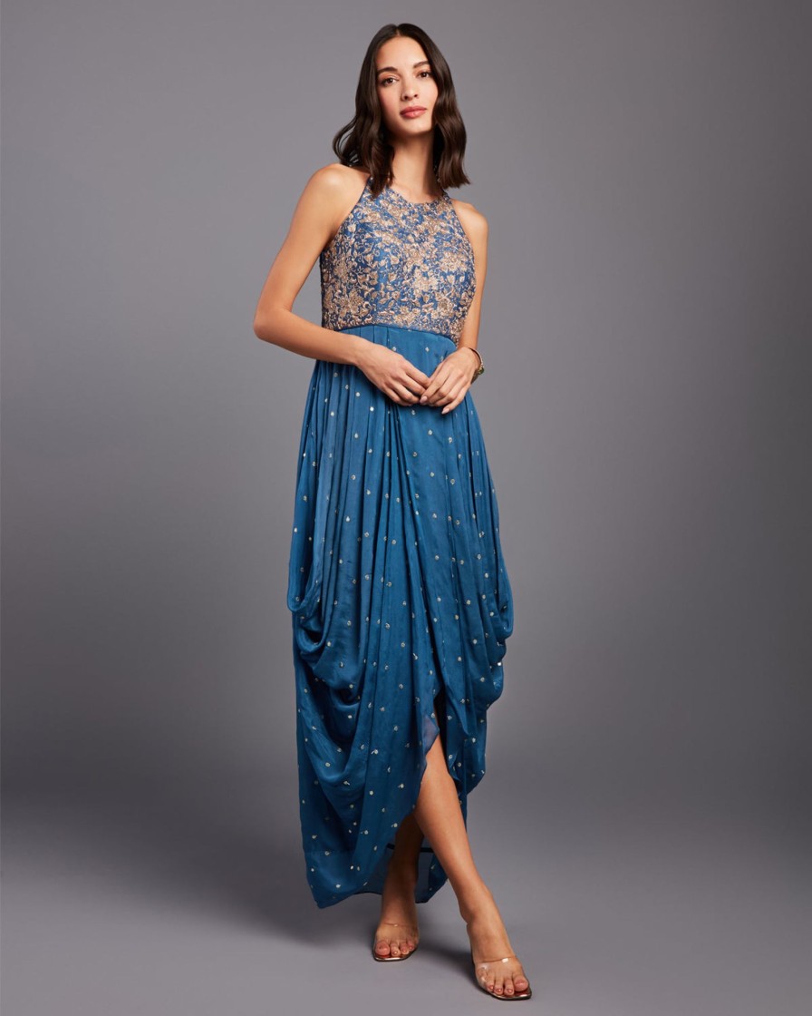 Womens Chamee and Palak | Mehek Drape Dress