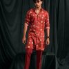 Mens Project Bandi | Blaze Mila Cotton Printed Kurta With Matching Pajama