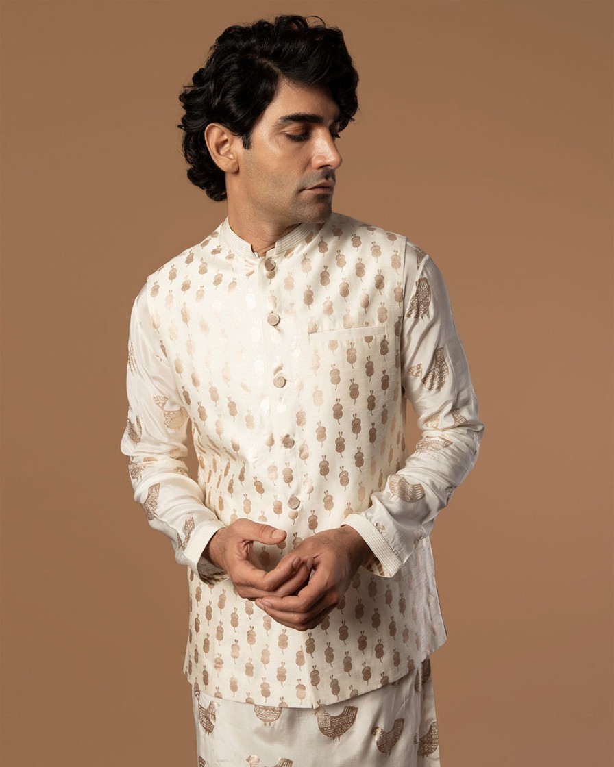 Mens House of Masaba Mens | Ivory Teardrop Bandi Set