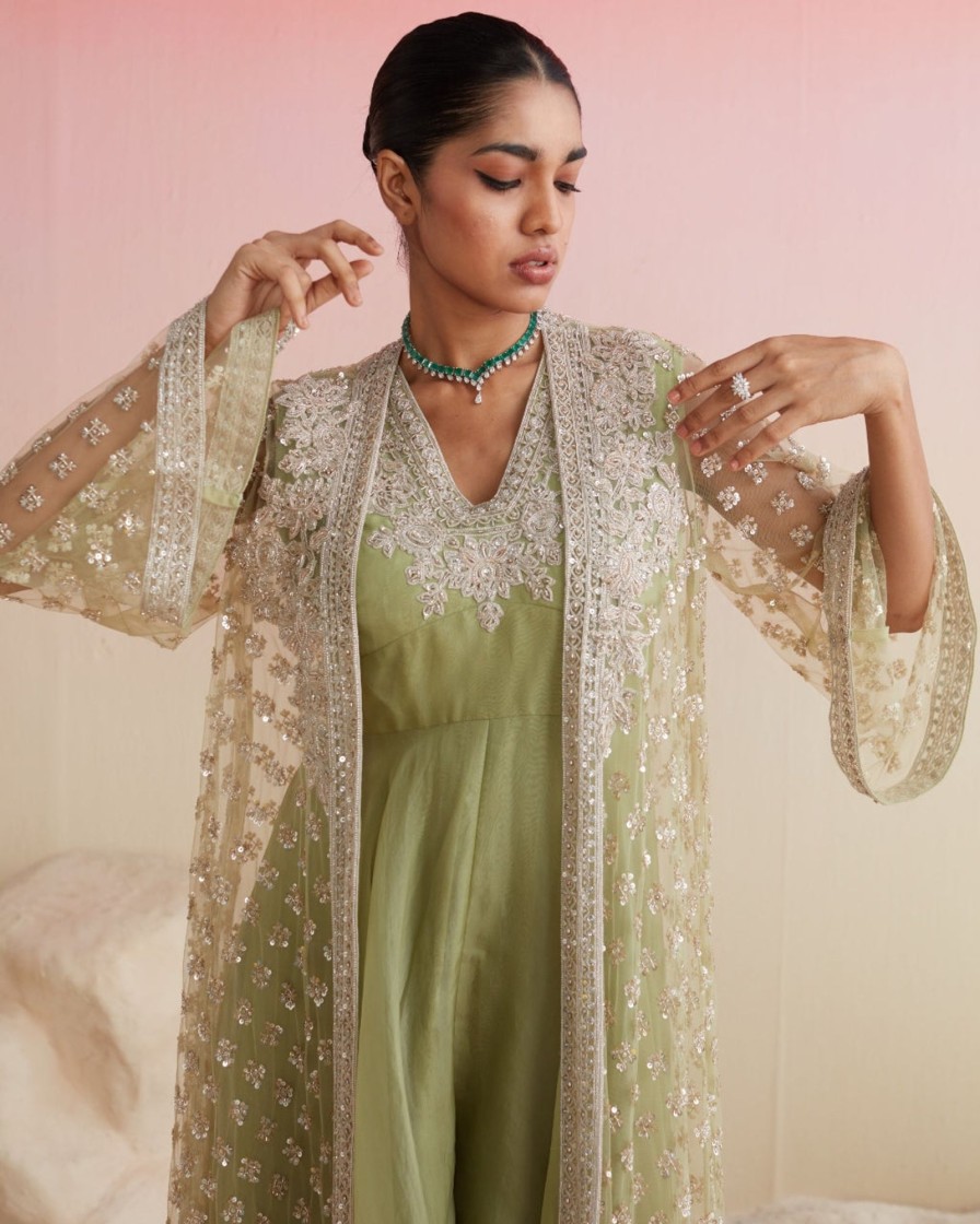 Womens Ridhi Mehra | Mint Shiraz Jumpsuit