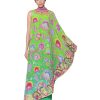 Womens Siddhartha Bansal | Neon Green Embroidered One Shoulder Dress And Jumpsuit