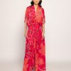 Womens Saaksha u0026 Kinni | Pink Marigold Micro Pleated Kaftan