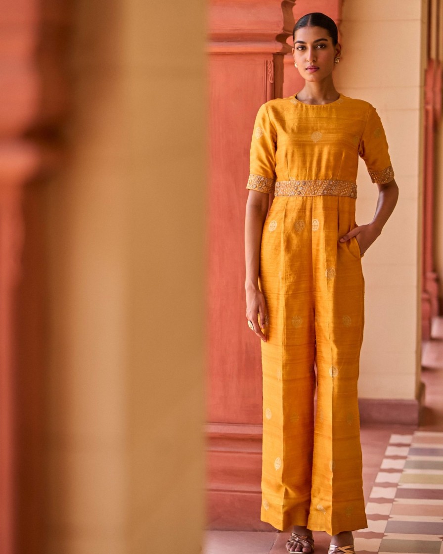 Womens Punit Balana | Mustard Kasundi Jumpsuit