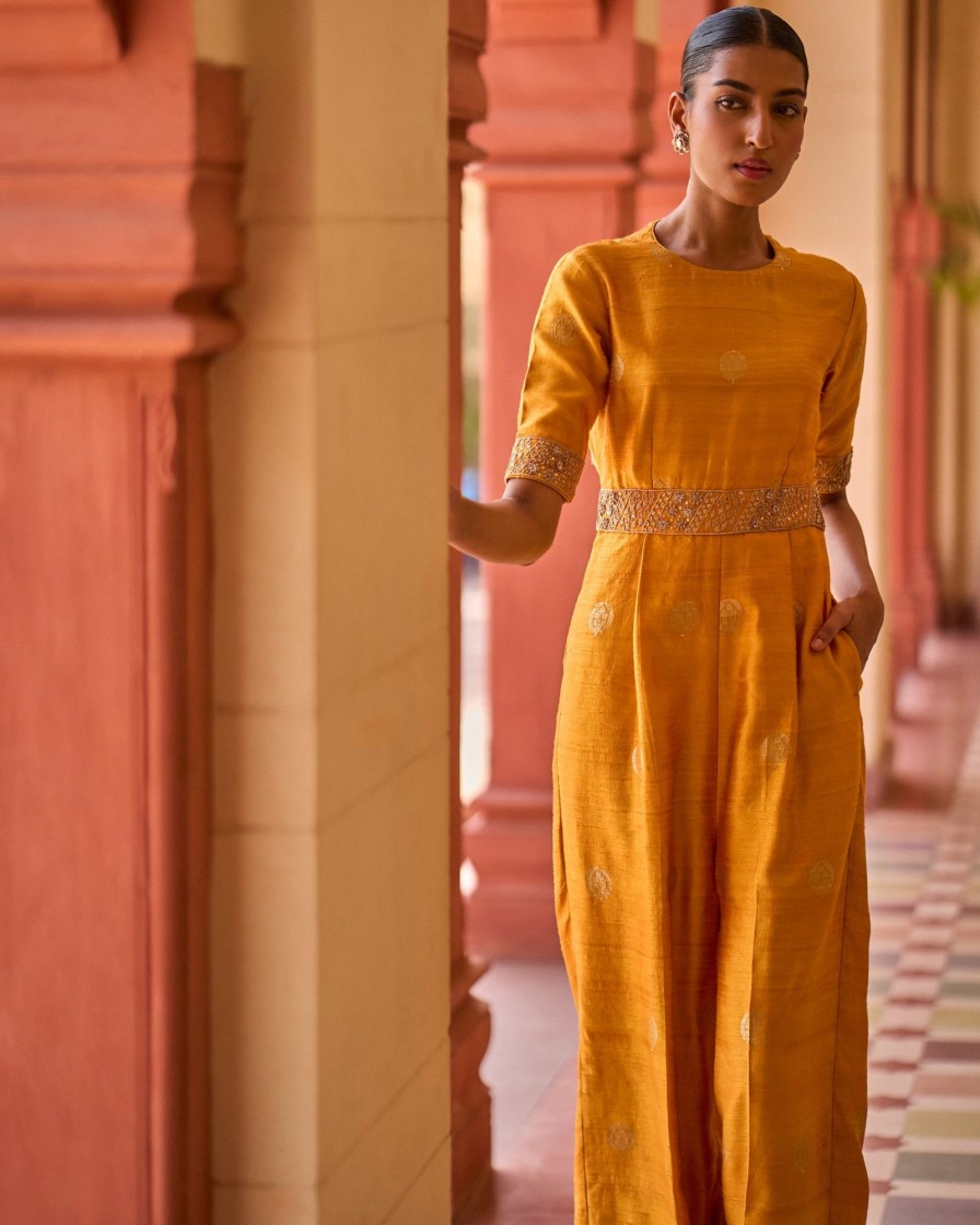 Womens Punit Balana | Mustard Kasundi Jumpsuit