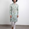 Mens Arjan Dugal | Sky Blue Modal Silk Kurta Set