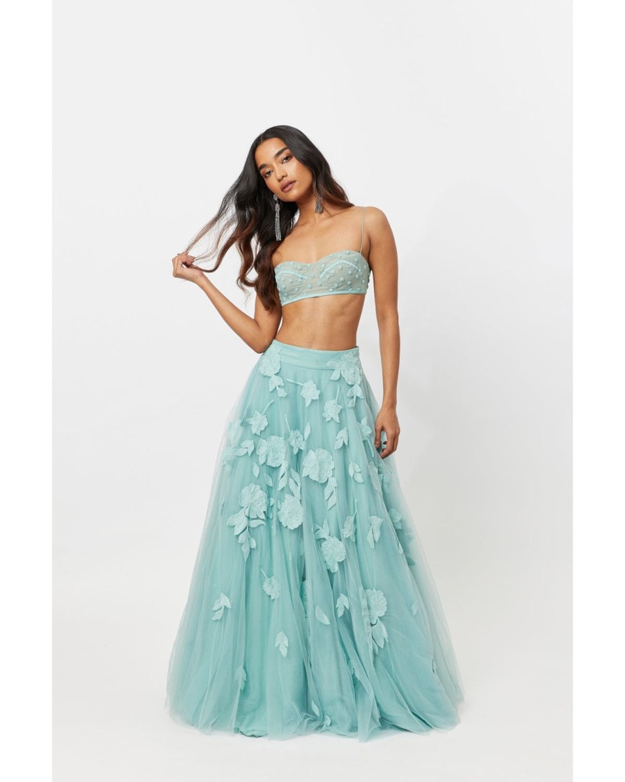 Womens Sample Sale | Hearts And Flowers Lehenga Set | Sample Sale