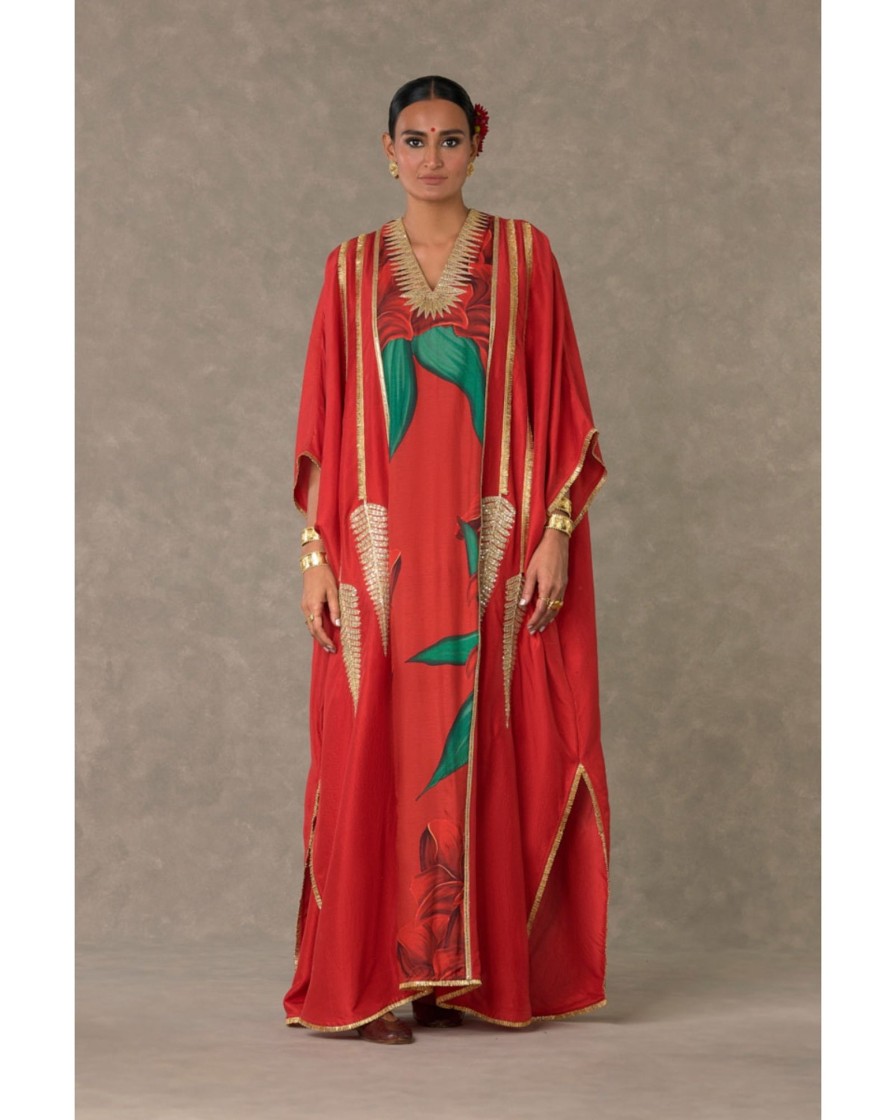 Womens House of Masaba | Red Candy Swirl Kaftan