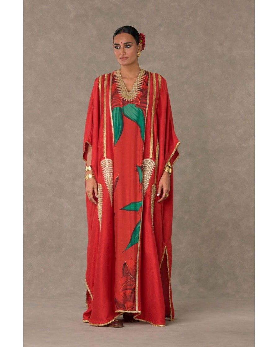 Womens House of Masaba | Red Candy Swirl Kaftan