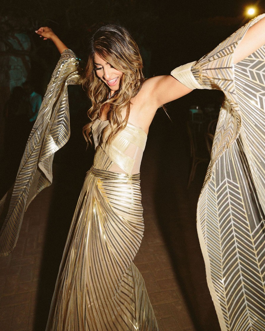 Womens Amit Aggarwal | Golden Nights Gown