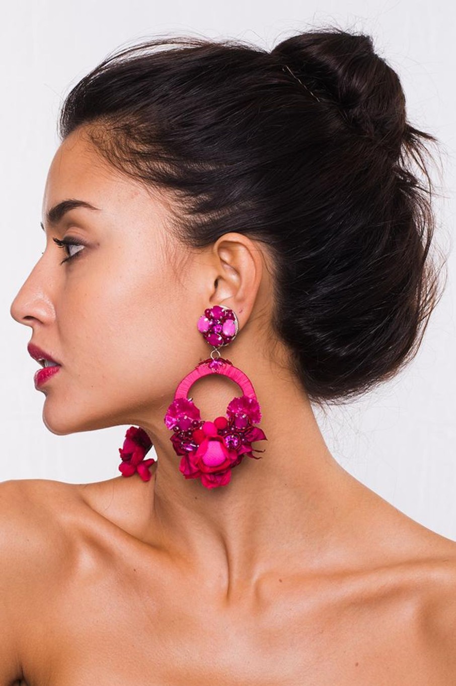 Womens Ranjana Khan | Posie Pink Earrings