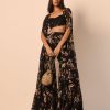 Womens Arpita Mehta | Black Floral Print Gharara Set