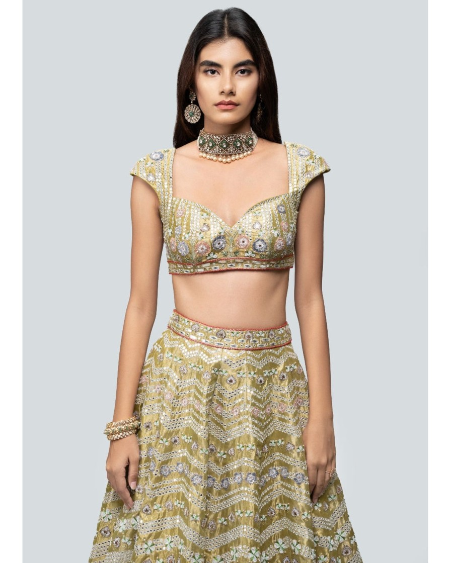 Bridal Aisha Rao | Green Zulaikha Lehenga Set