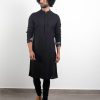 Mens Arjan Dugal | Black Silk Kurta Set