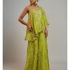 Womens Gopi Vaid | Golconda Arsh Lime One Shoulder Set