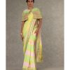 Womens House of Masaba | Summertime Sorbet 'Parijat' Sari Set