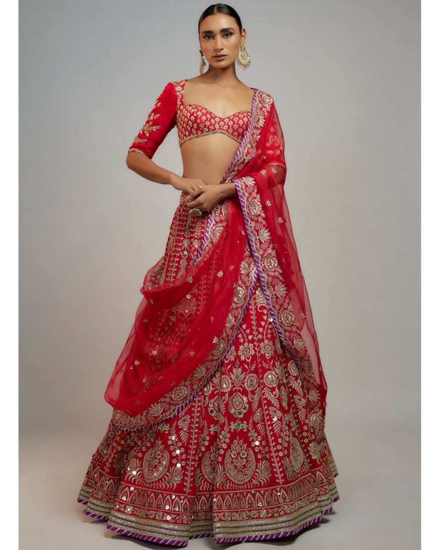 Bridal Gopi Vaid | Golconda Jasmin Lehenga Set