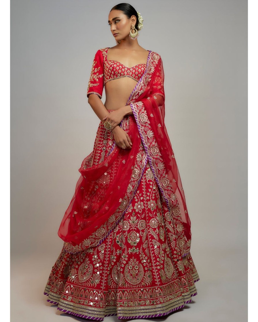 Bridal Gopi Vaid | Golconda Jasmin Lehenga Set