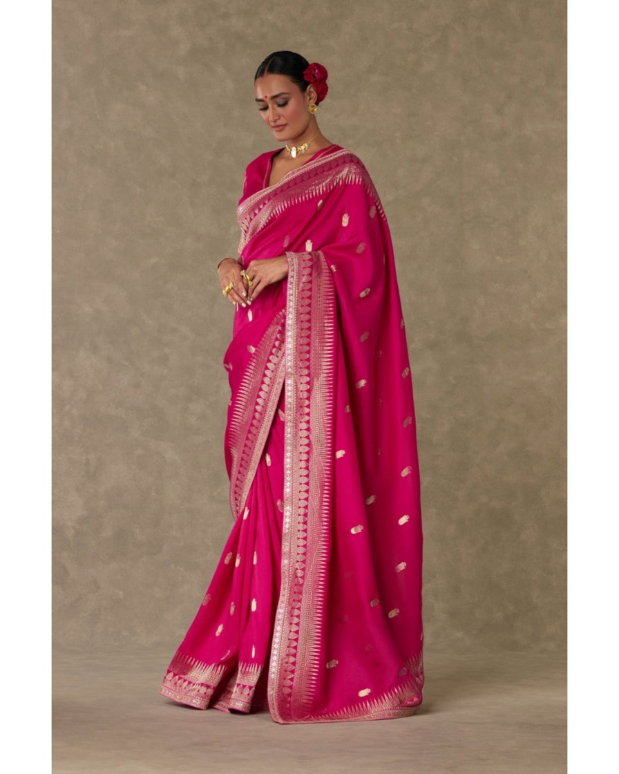 Womens House of Masaba | Magenta Haath Phool Sari Set