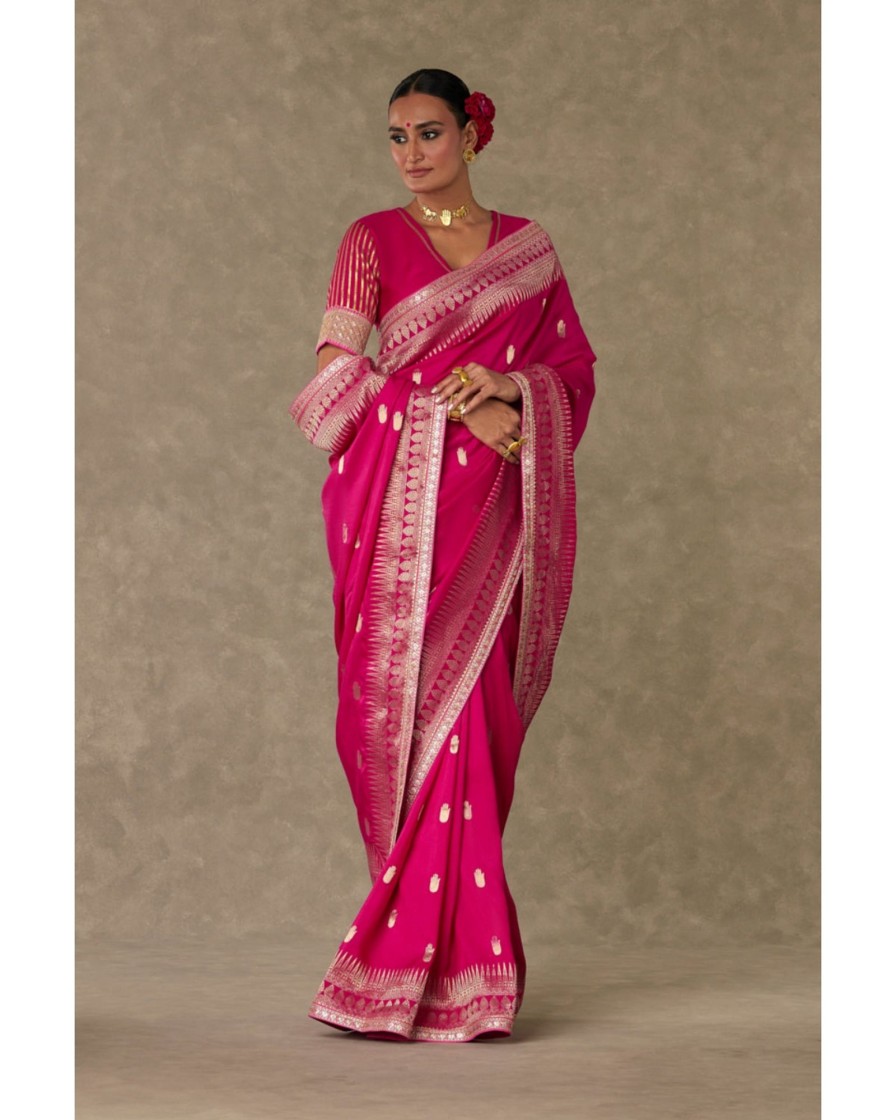 Womens House of Masaba | Magenta Haath Phool Sari Set