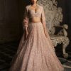 Bridal Seema Gujral | Champagne Sequin Lehenga Set