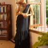 Womens Paulmi u0026 Harsh | Navy Blue Sari Set With Belt